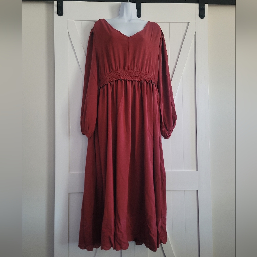 NWT Bloomchic Long Sleeve Maxi Dress with Pockets | Size 14-16